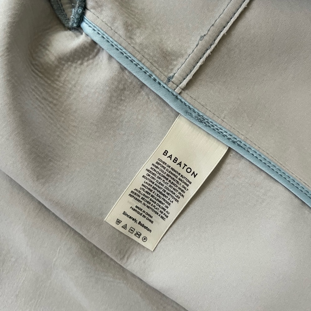 Babaton Sky Blue Leather Jacket - image 6